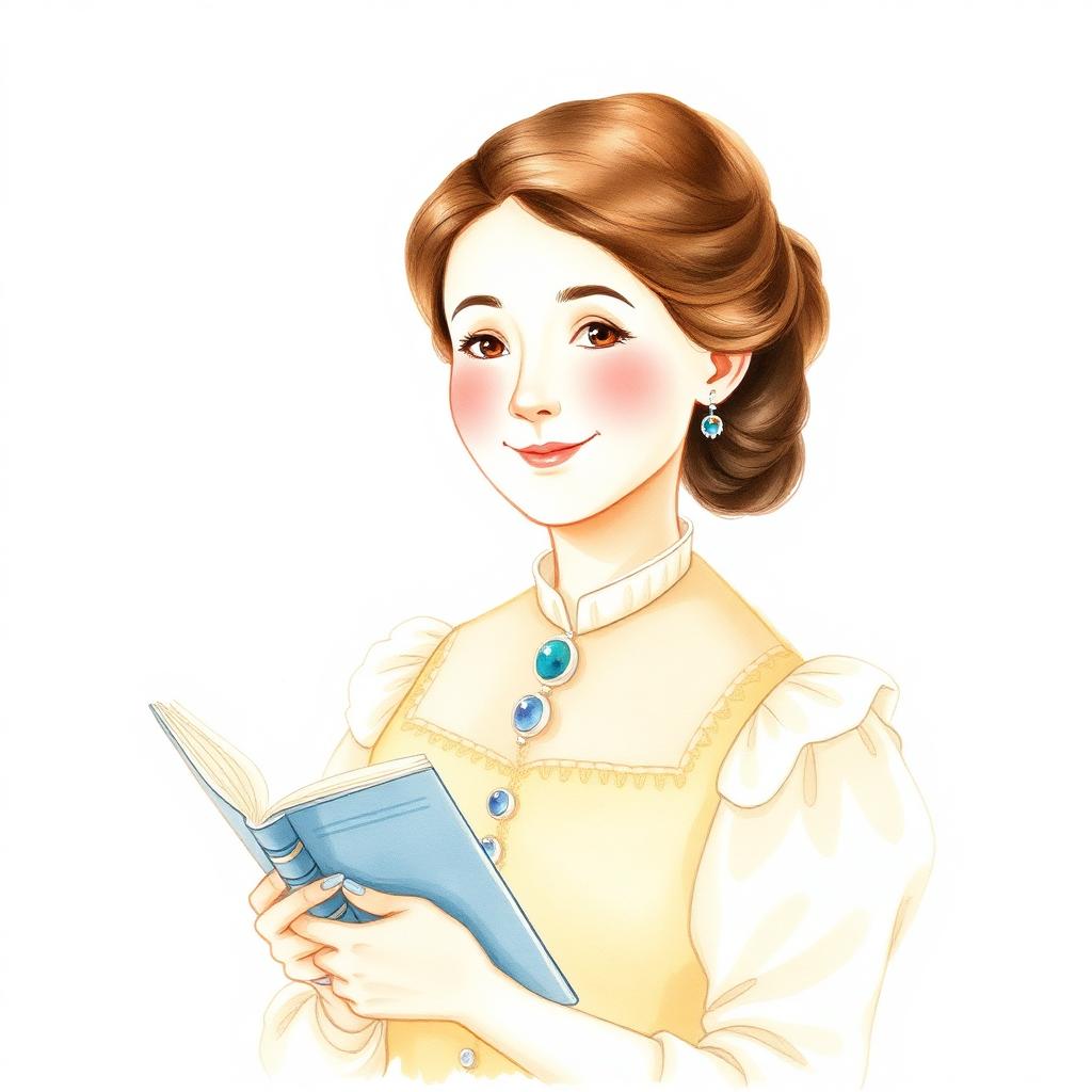 Storybook portrait of Katharine Lee Bates