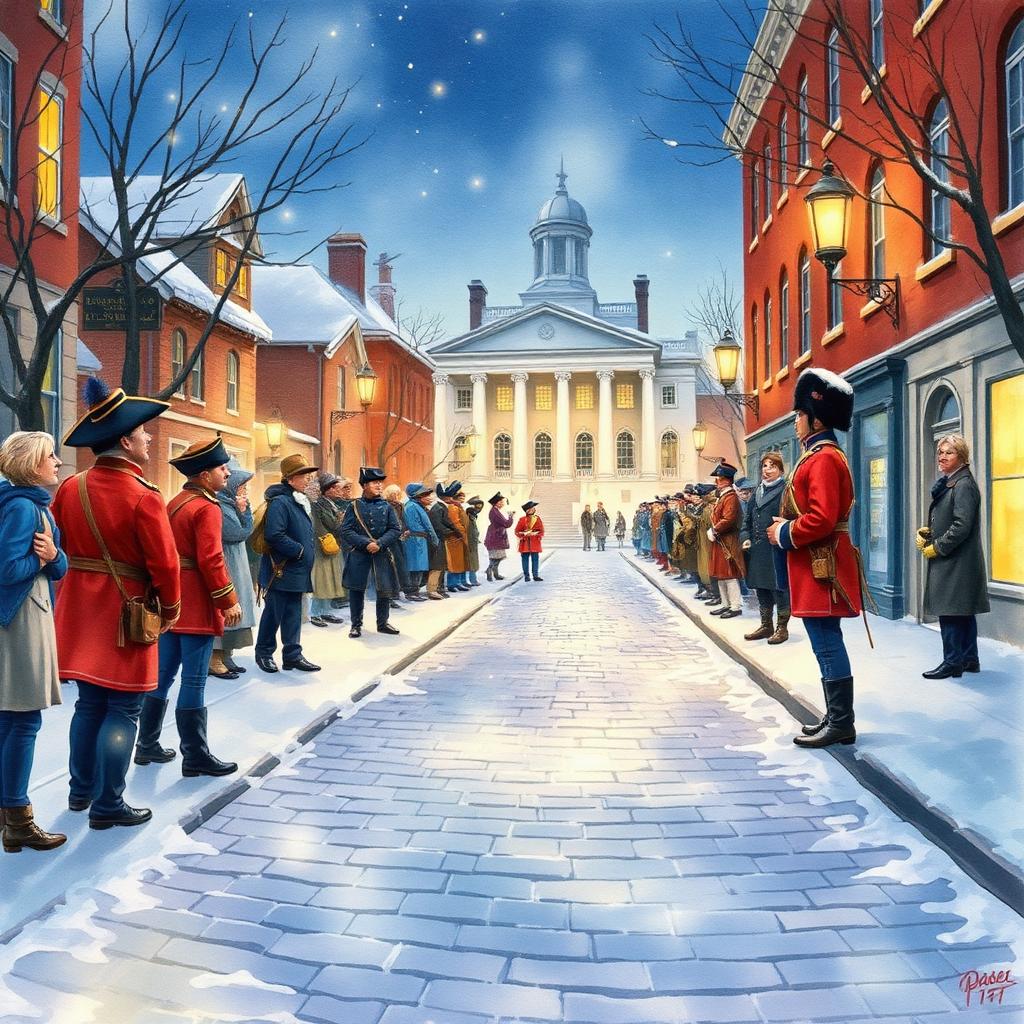 Storybook illustration of The Night on King Street