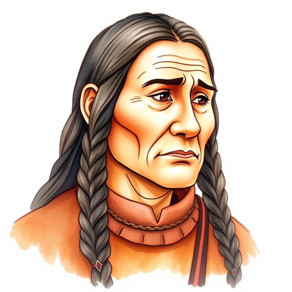 Storybook portrait of Chief Joseph