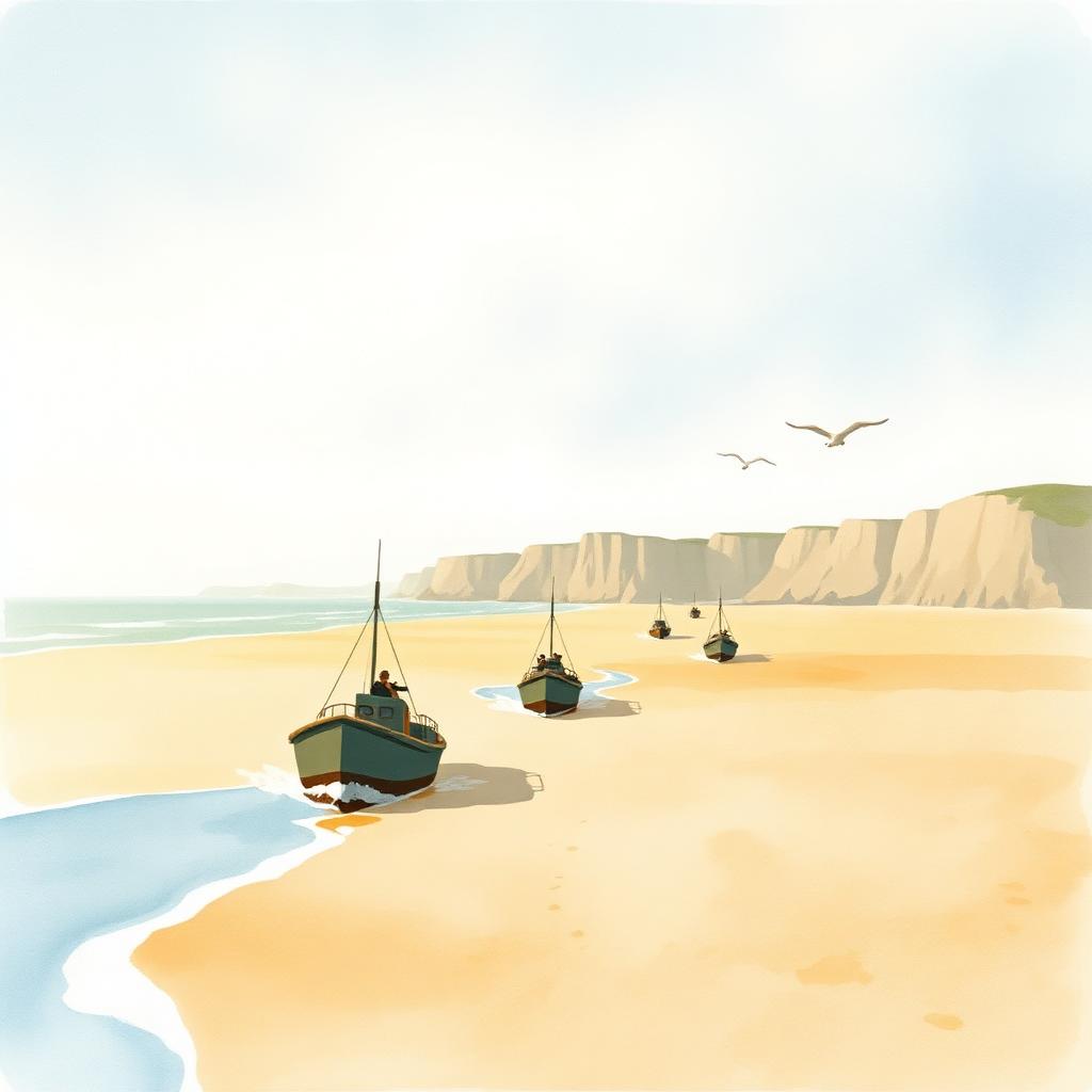 Storybook illustration of D-Day