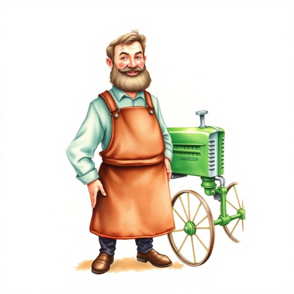 Storybook portrait of John Deere