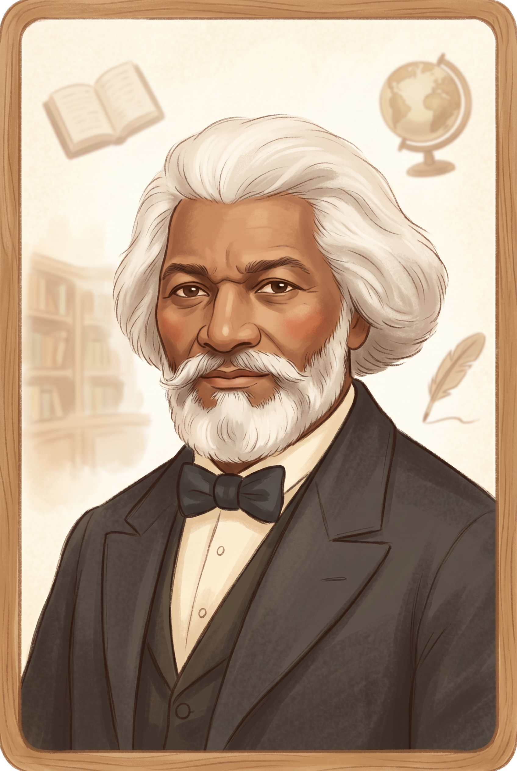 Storybook portrait of Frederick Douglass