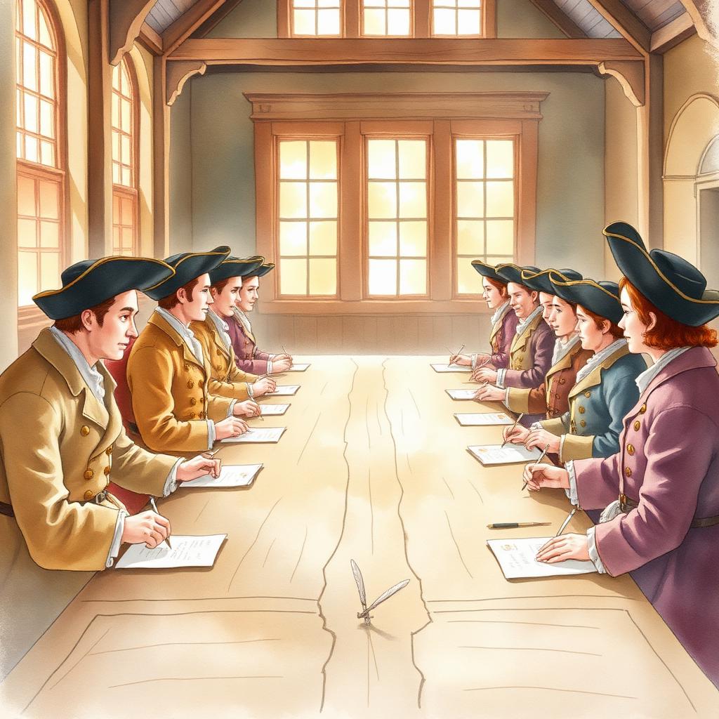 Storybook illustration of The First Big Meeting