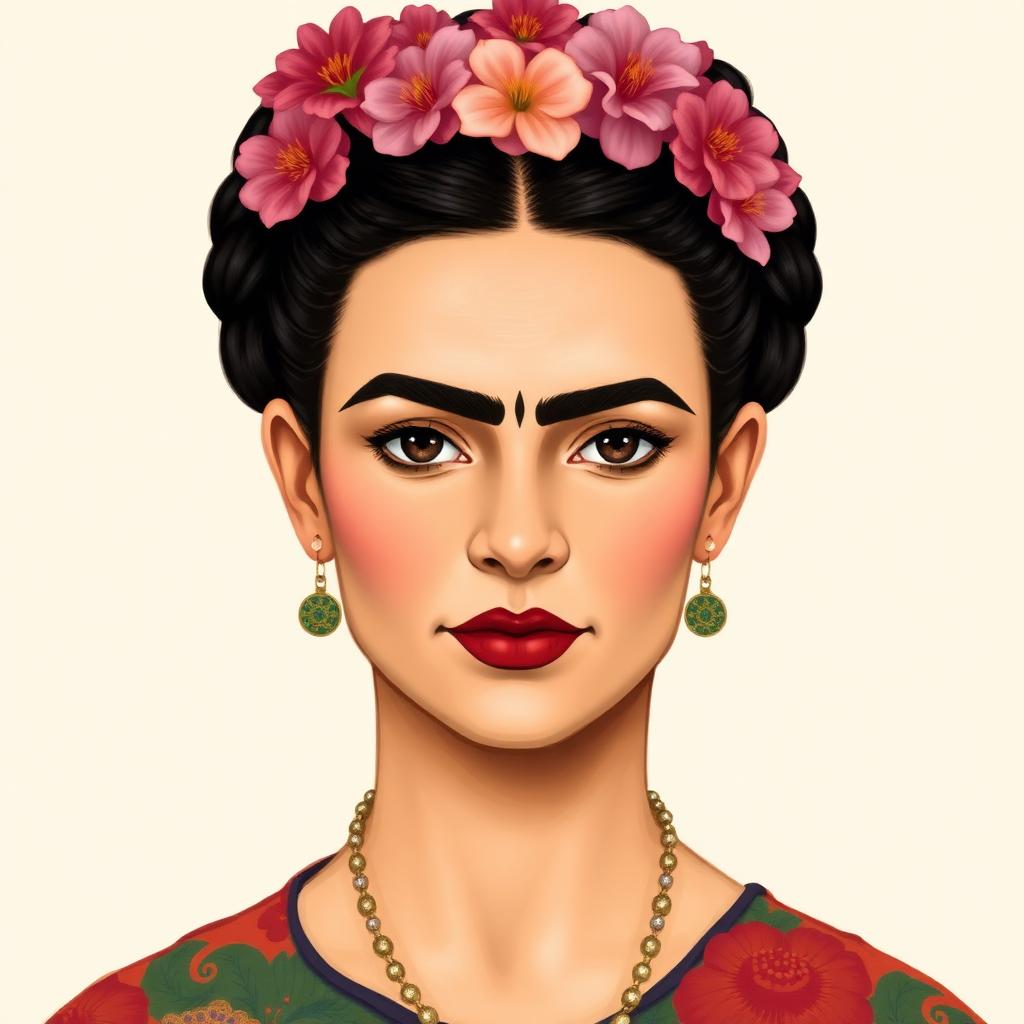 Storybook portrait of Frida Kahlo