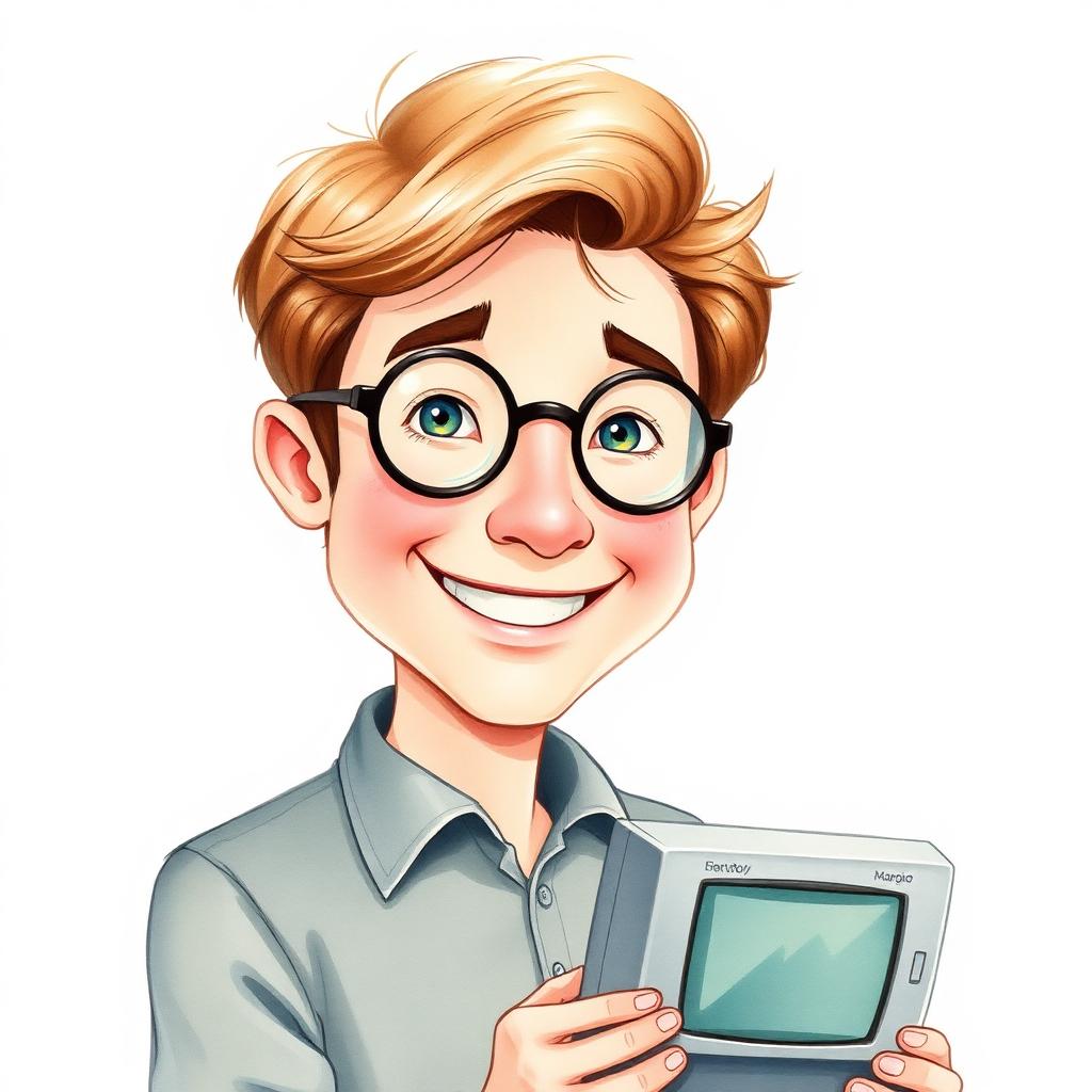 Storybook portrait of Bill Gates