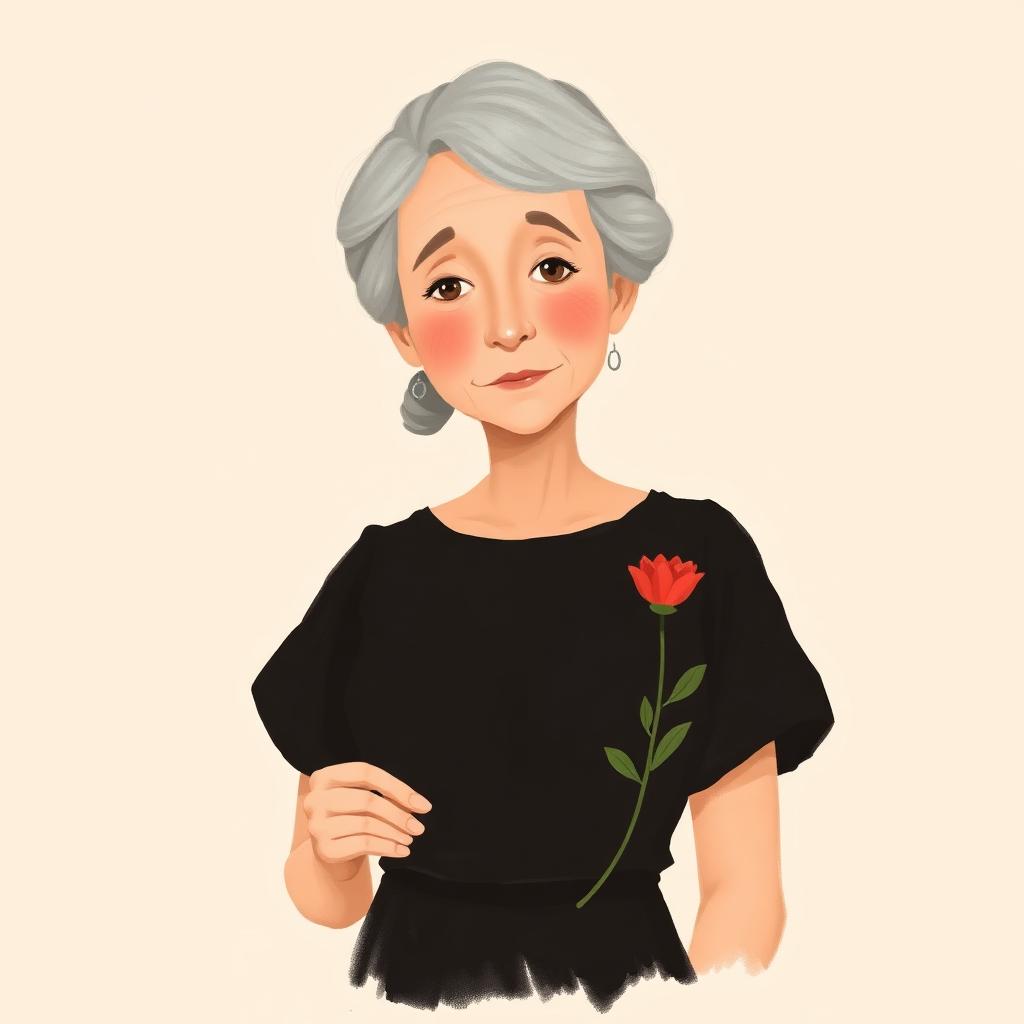 Storybook portrait of Georgia O'Keeffe