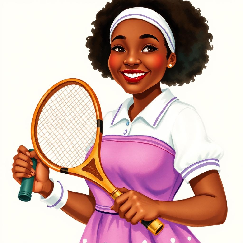 Storybook portrait of Althea Gibson