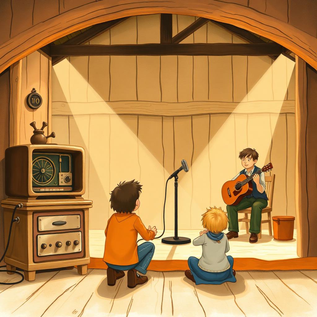 Storybook illustration of The Grand Ole Opry Begins