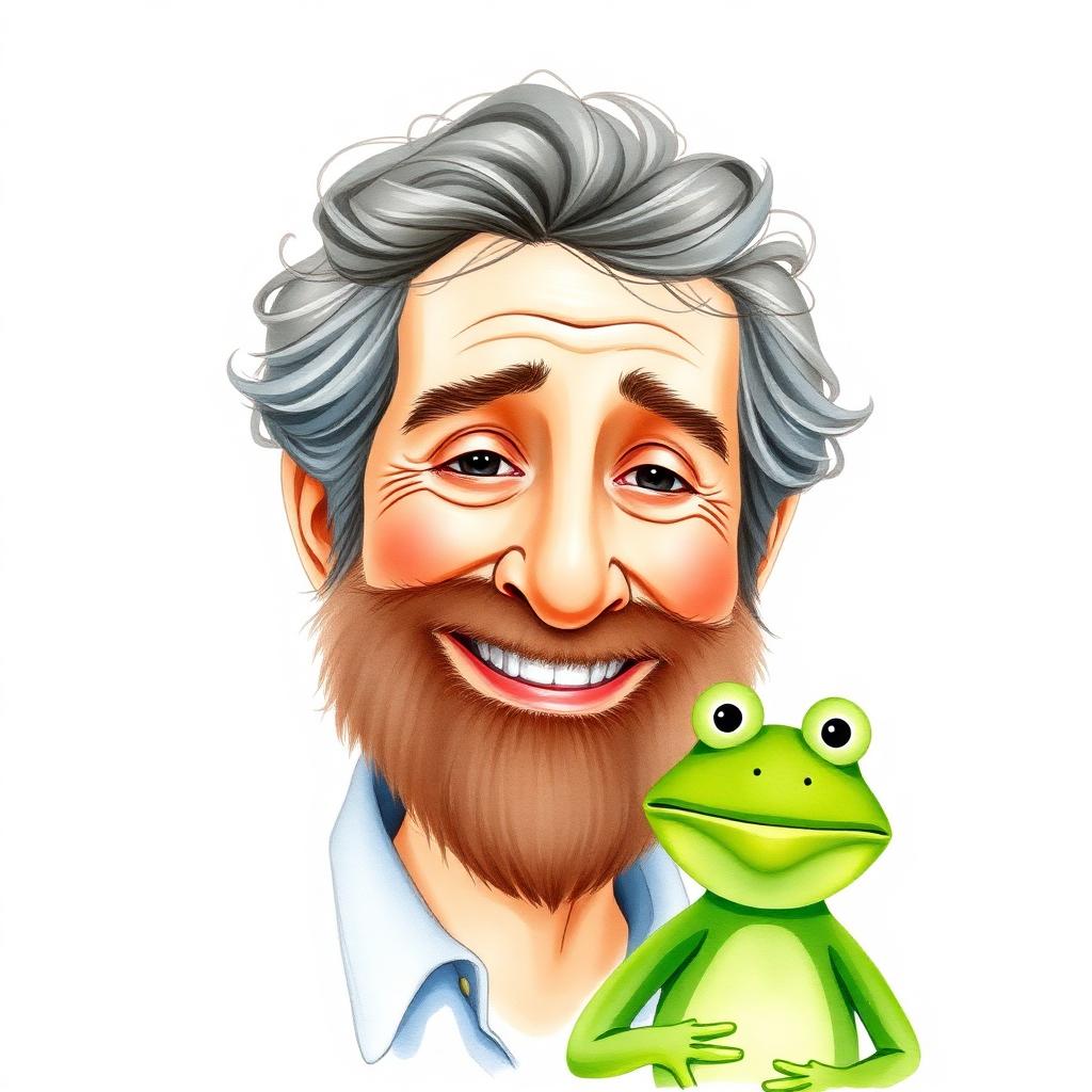 Storybook portrait of Jim Henson