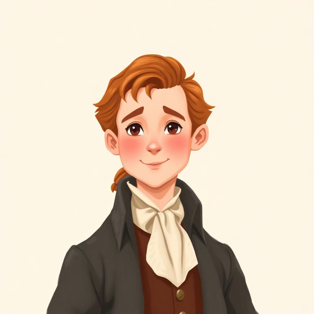 Storybook portrait of Thomas Jefferson