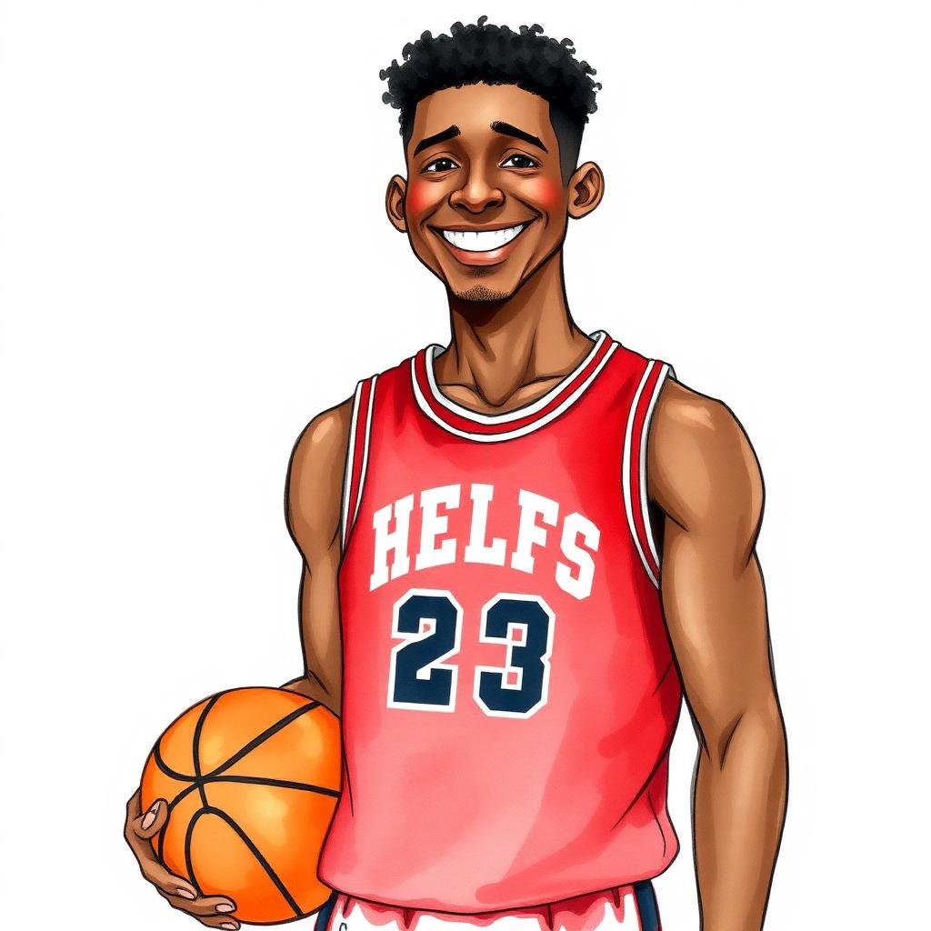 Storybook portrait of Michael Jordan