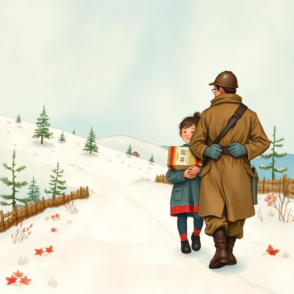 Storybook illustration of The Korean War
