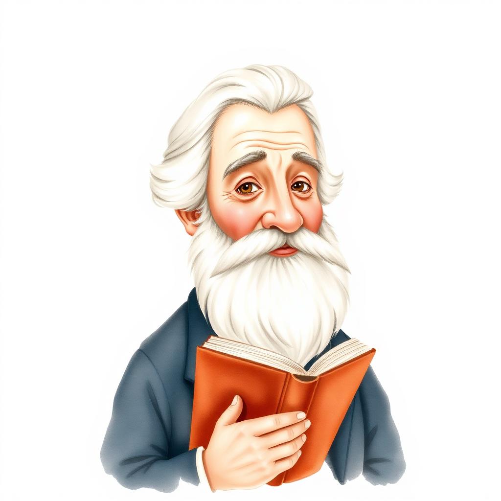 Storybook portrait of Henry Wadsworth Longfellow