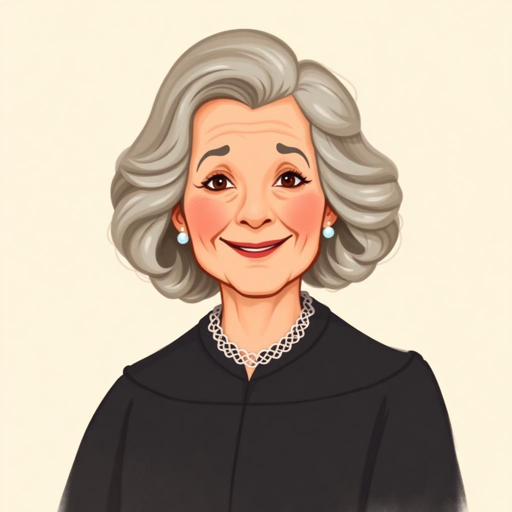 Storybook portrait of Sandra Day O'Connor