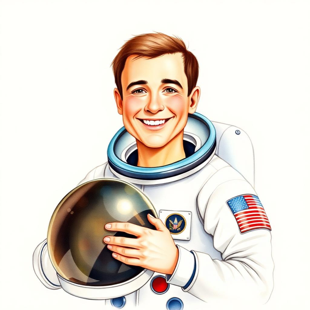 Storybook portrait of Alan Shepard