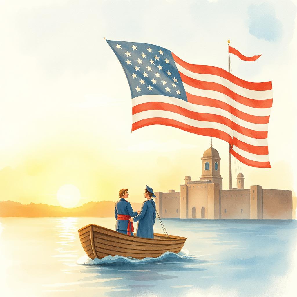 Storybook illustration of The Star-Spangled Banner