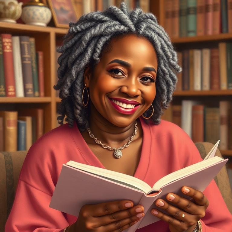 Storybook portrait of Toni Morrison