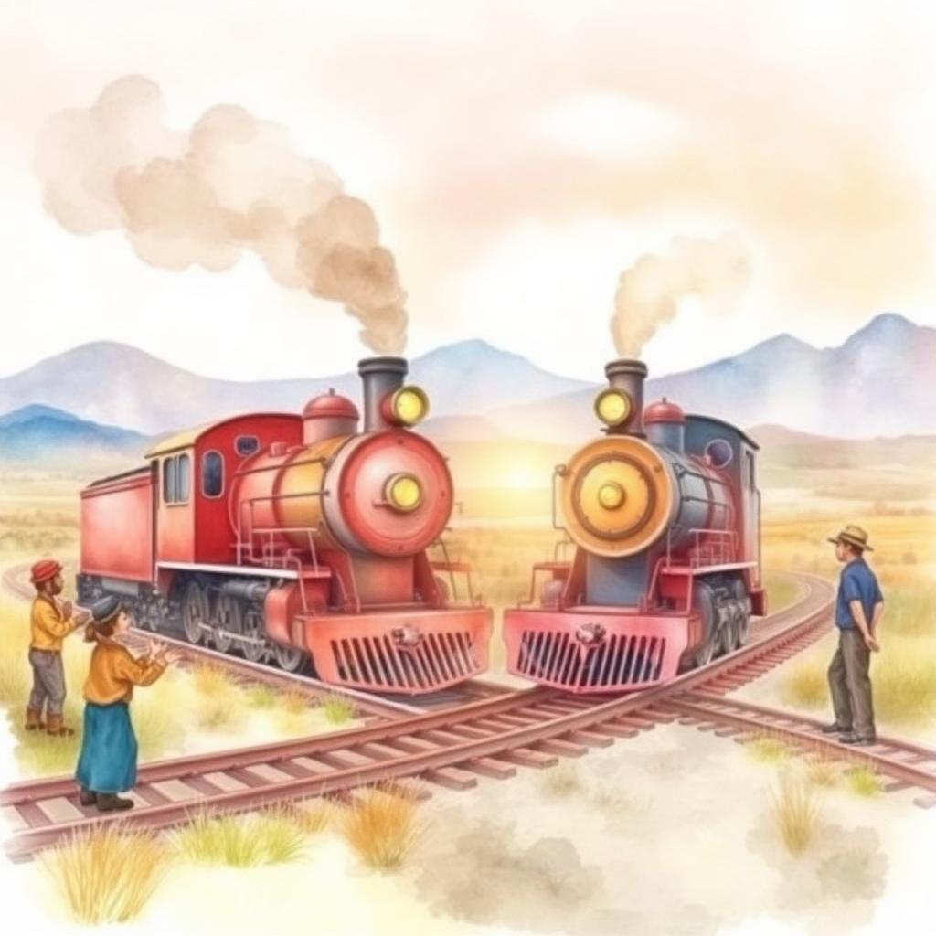 Storybook illustration of The Golden Spike