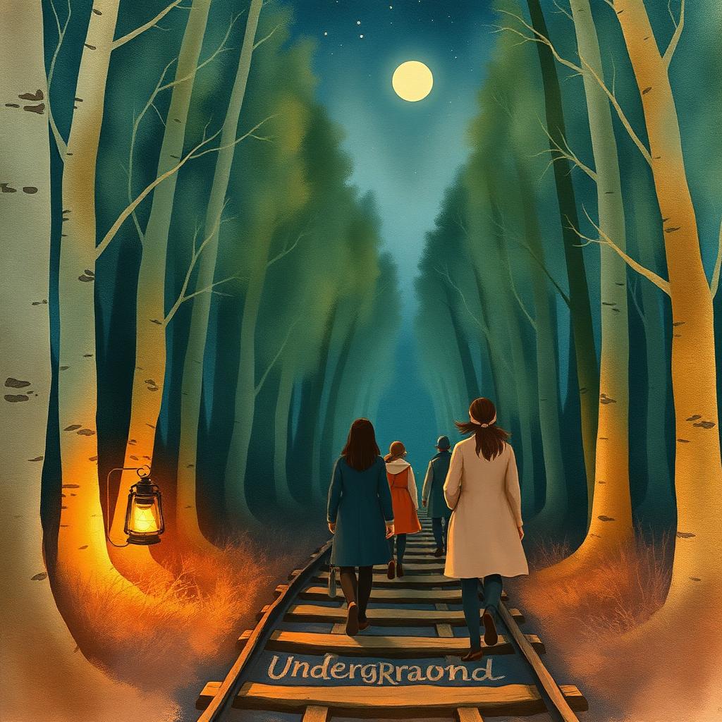 Storybook illustration of The Underground Railroad