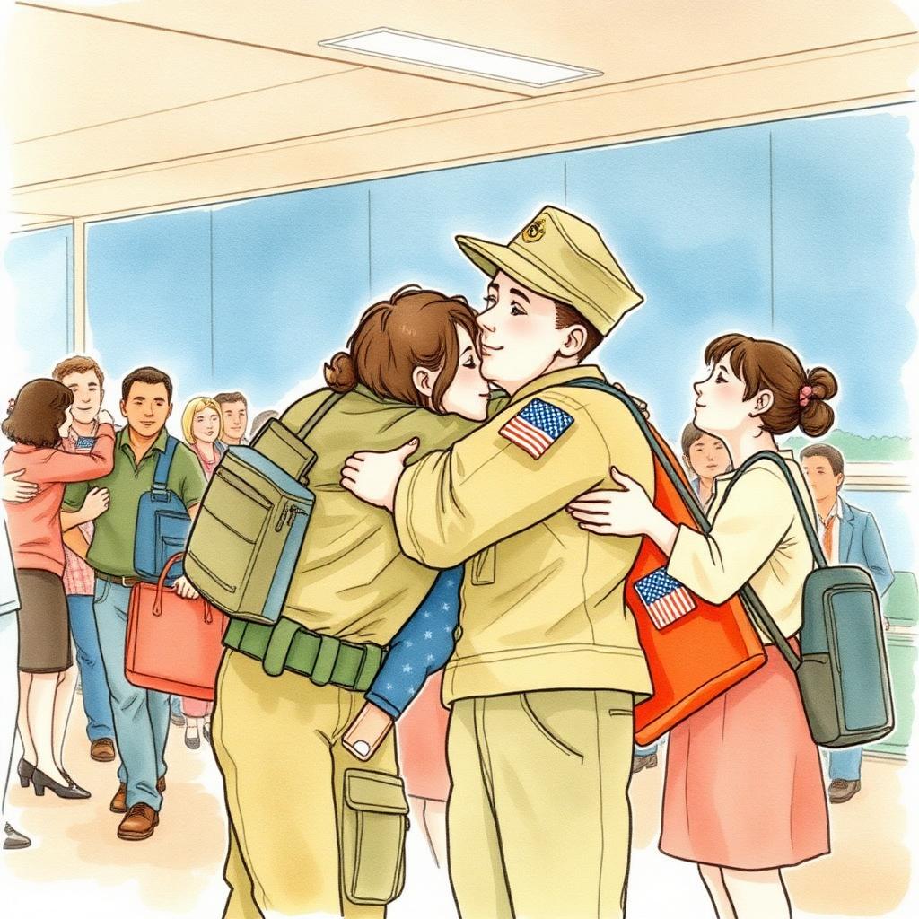 Storybook illustration of The Vietnam War Ends