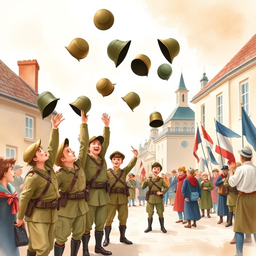 Storybook illustration of Armistice Day